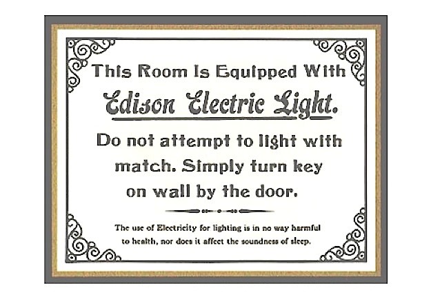 Edison light sign