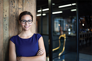 woman standing in office