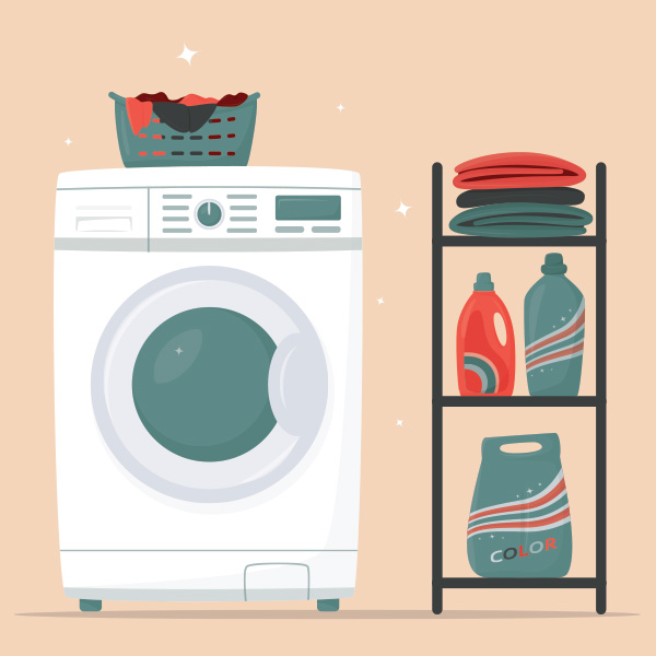 washing machine cartoon 