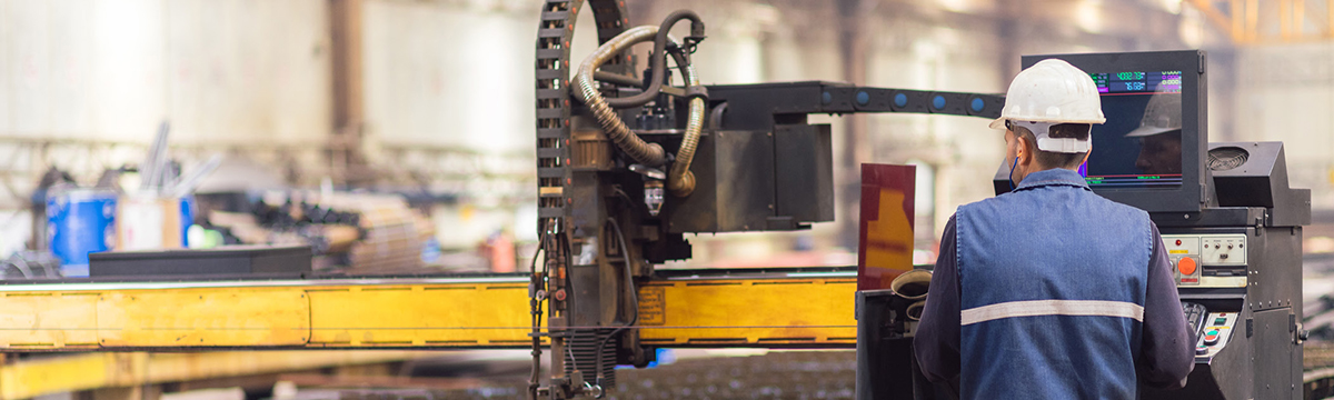 Manufacturing employee at work