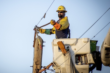 Central Hudson power line technician