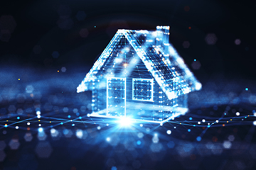 Electric cybersecurity photo illustration