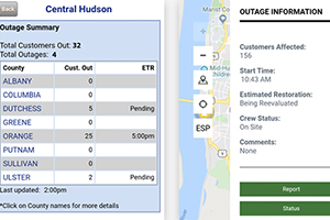 Central Hudson's mobile app