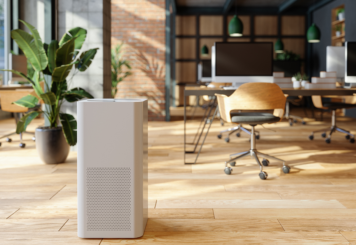 Air purifier in room