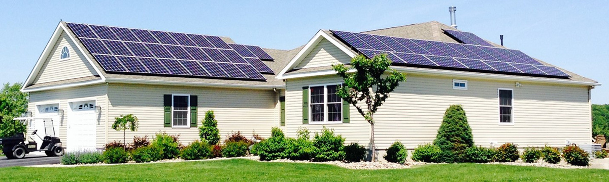 Home with rooftop solar