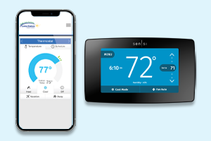 thermostat and smart phone