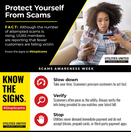 Utility Scam Awareness Week graphics